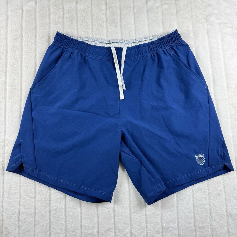 Kswiss Supercharge 7" Shorts Men's M Blue Tennis Pickleball Stretch Brand New